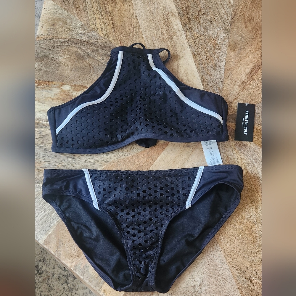 Kenneth Cole Black 2 piece Bathing Suit